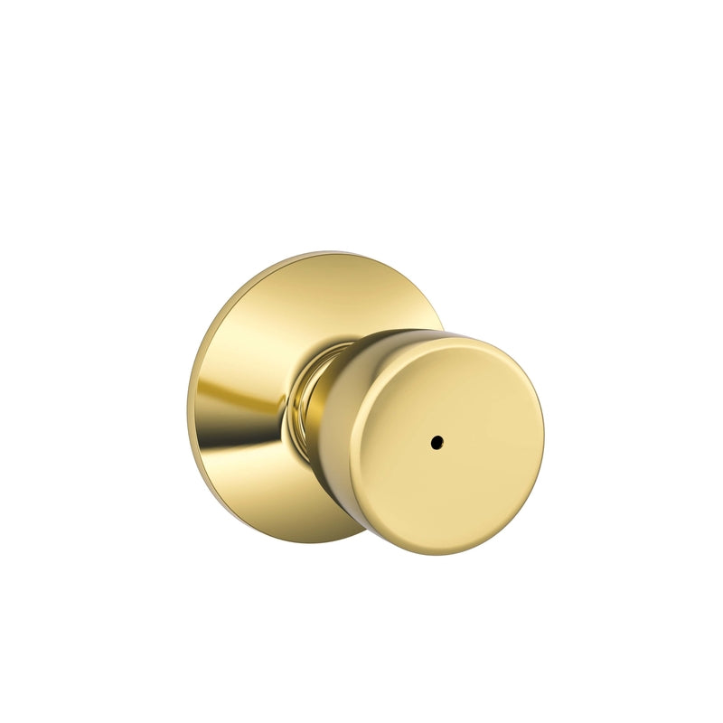 SCHLAGE - Schlage Bell Bright Brass Privacy Lockset 1-3/4 in.