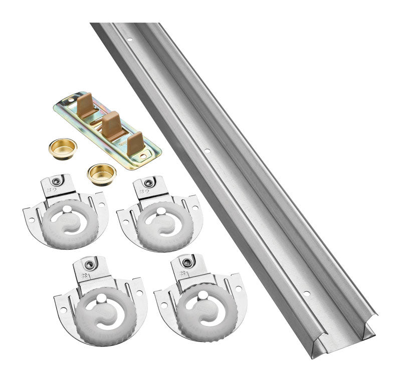 NATIONAL HARDWARE - National Hardware Galvanized Silver Nylon/Steel By-Pass Door Hardware Set 1 pk [N343-061]