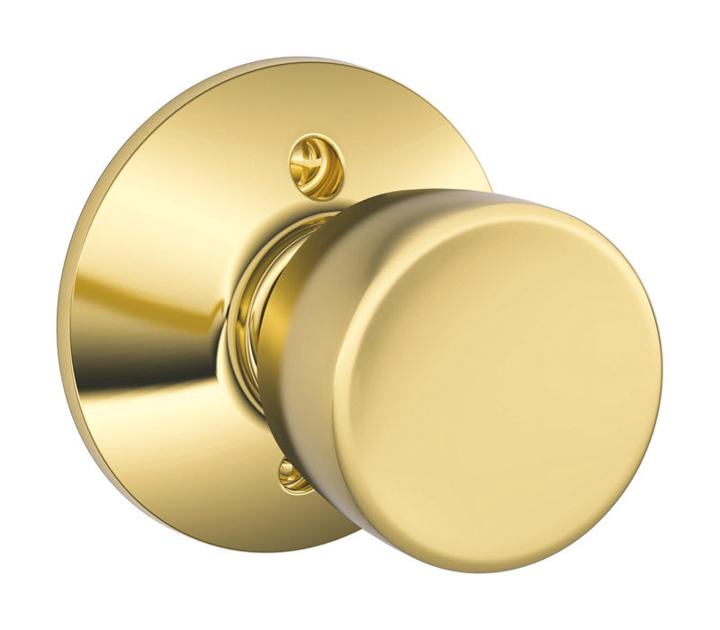 SCHLAGE - Schlage Bell Bright Brass Dummy Knob Right or Left Handed [F170VBEL605]