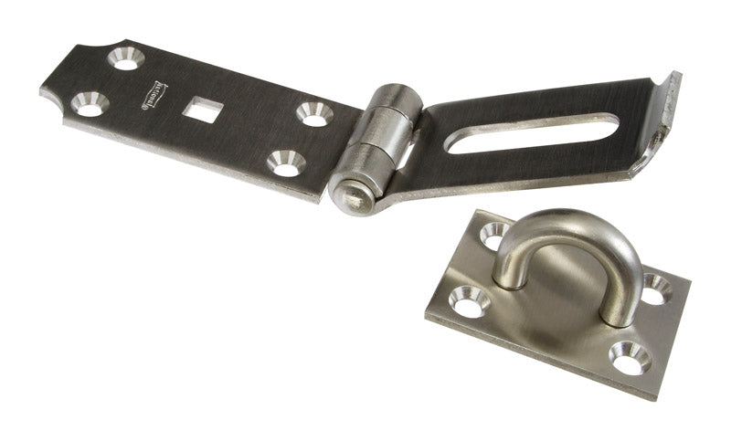 NATIONAL HARDWARE - National Hardware Brushed Stainless Steel 7-1/2 in. L Safety Hasp 1 pk