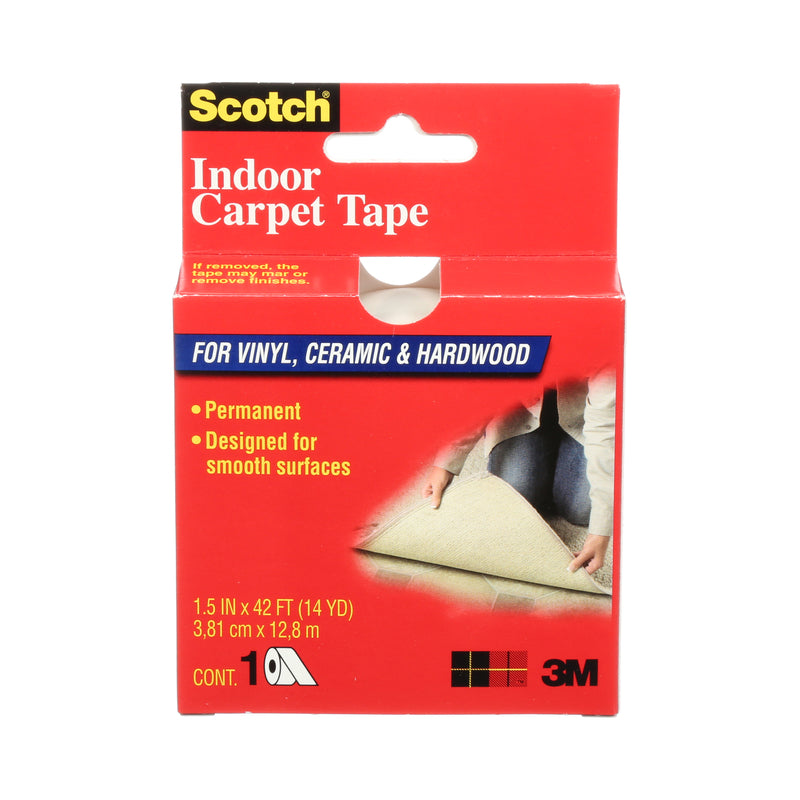 SCOTCH - Scotch 1.5 in. W X 42 ft. L Reversible Vinyl Indoor Carpet Tape - Case of 4