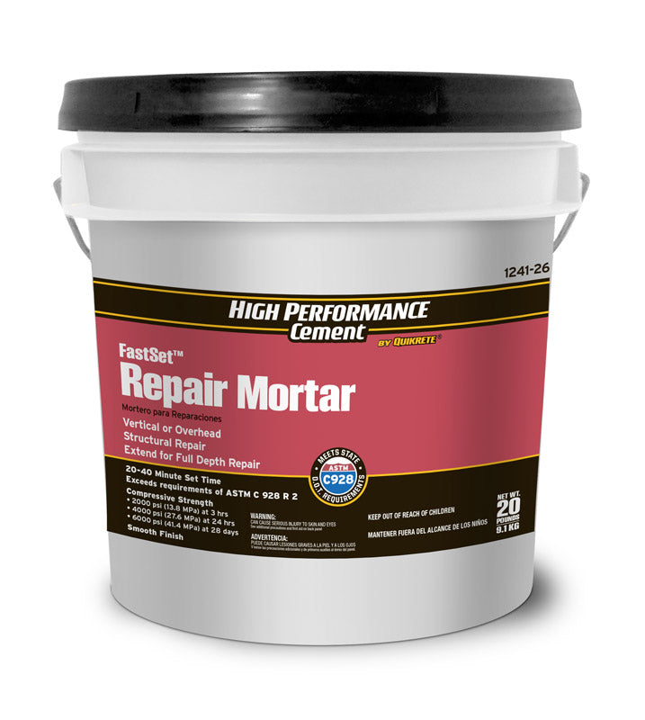 QUIKRETE - Quikrete FastSet Gray Repair Mortar 20 lb