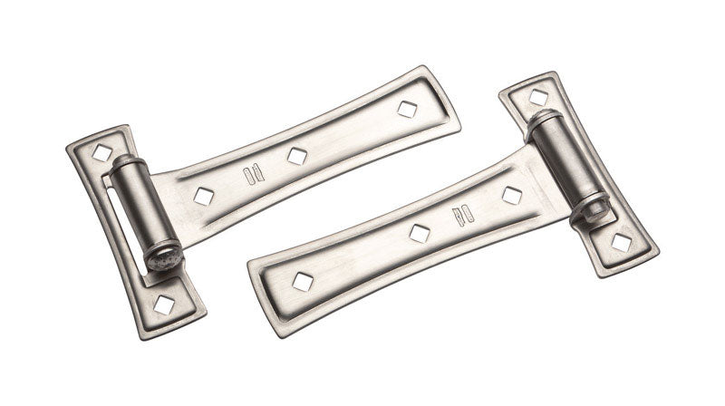 NATIONAL - National Hardware 7 in. L Satin Nickel Silver Steel Ornamental T Hinge 1 pk - Case of 3