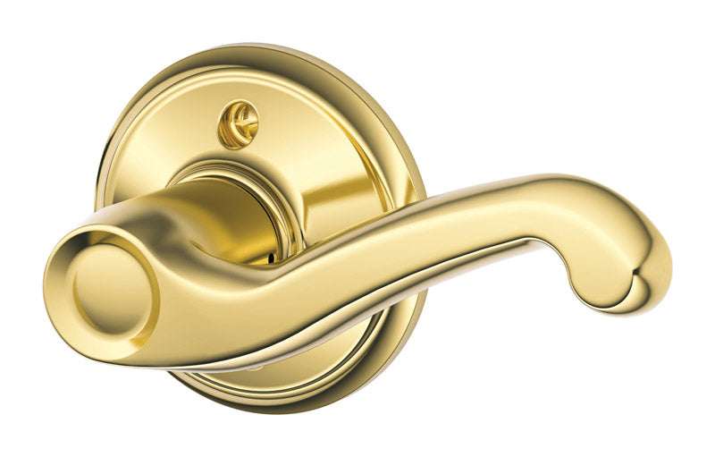 SCHLAGE - Schlage Flair Bright Brass Dummy Lever Right Handed