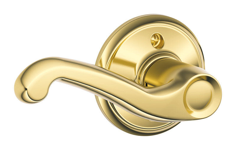 SCHLAGE - Schlage Flair Bright Brass Dummy Lever Left Handed