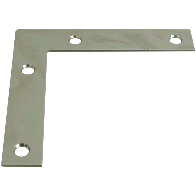 NATIONAL HARDWARE - National Hardware 4 in. H X 0.75 in. W X 0.07 in. D Zinc-Plated Steel Flat Corner Brace - Case of 20