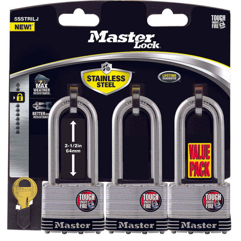 MASTER LOCK - Master Lock 2 in. W Laminated Steel 4-Pin Cylinder Padlock Keyed Alike