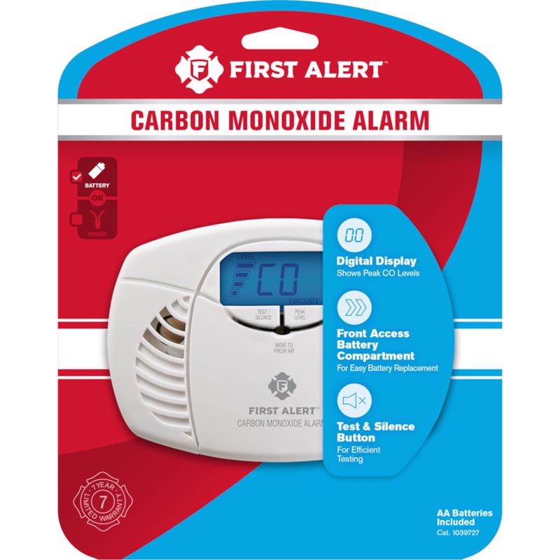 FIRST ALERT - First Alert Battery-Powered Electrochemical Carbon Monoxide Detector - Case of 3 [1039727]
