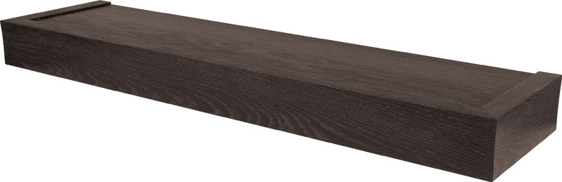 HILLMAN - High & Mighty 2 in. H X 24 in. W X 6 in. D Espresso Wood Floating Shelf - Case of 2 [515609]