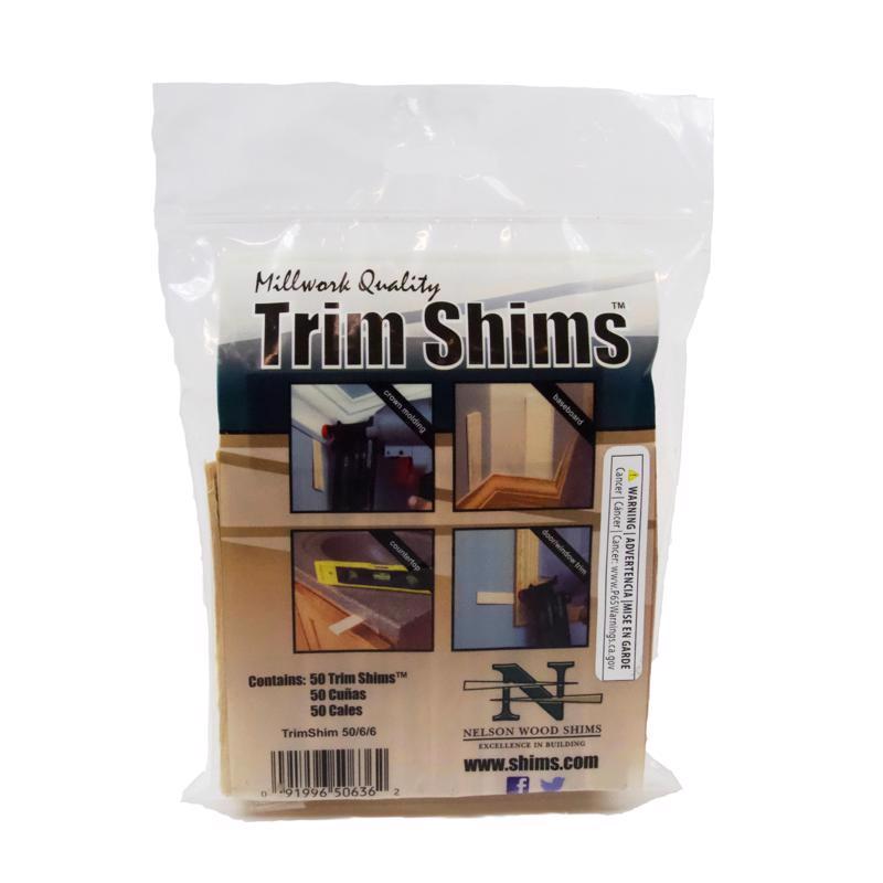 TRIM SHIM - Nelson 1 in. W X 3.5 in. L Wood Shim 50 pk
