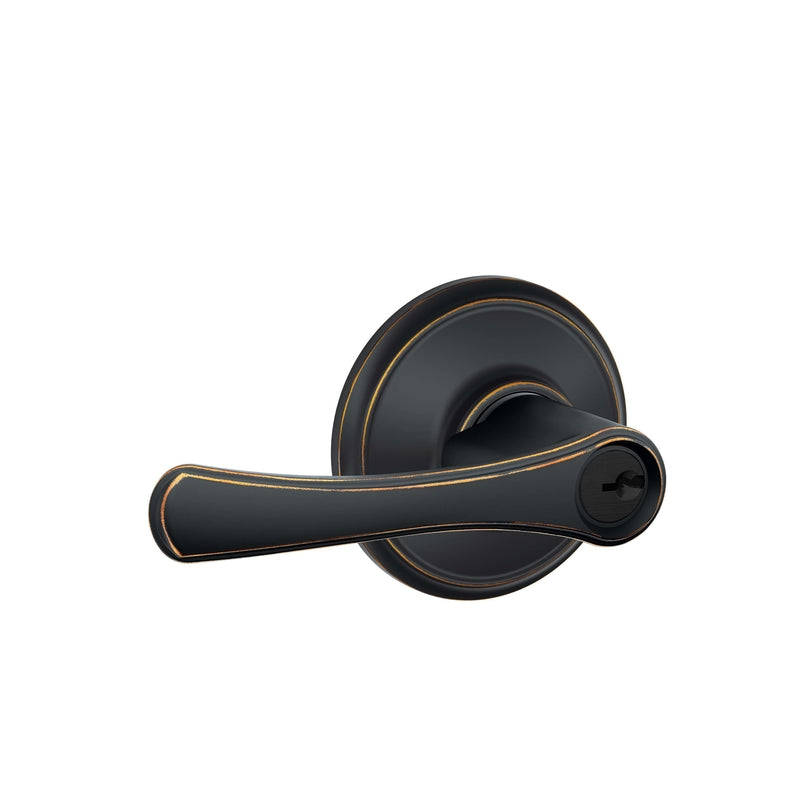 SCHLAGE - Schlage Avila Aged Bronze Entry Lever 1-3/4 in.