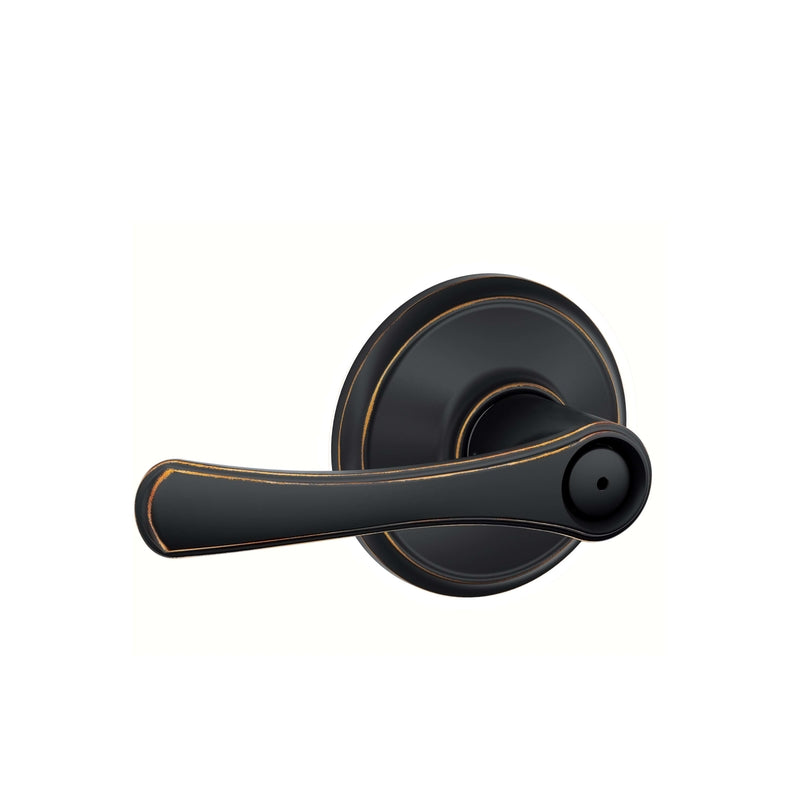 SCHLAGE - Schlage Avila Aged Bronze Bed and Bath Lever Right or Left Handed