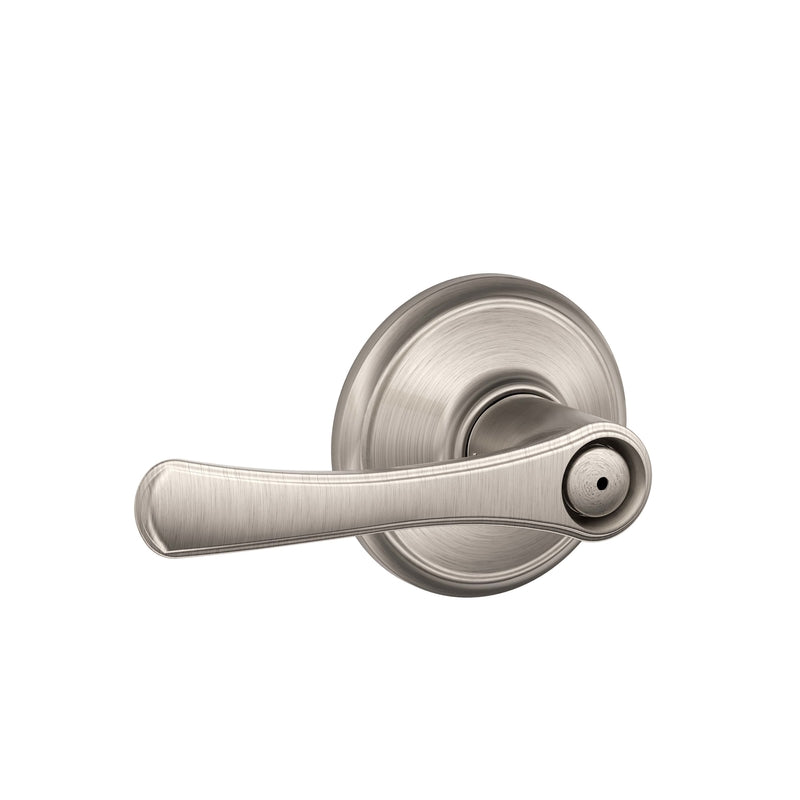 SCHLAGE - Schlage Avila Satin Nickel Bed and Bath Lever Right or Left Handed