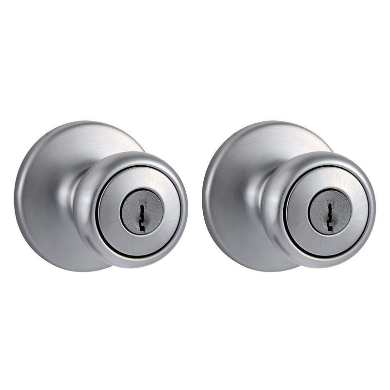 KWIKSET - Kwikset Tylo Satin Chrome Entry Knobs 1-3/4 in. [92430-035]