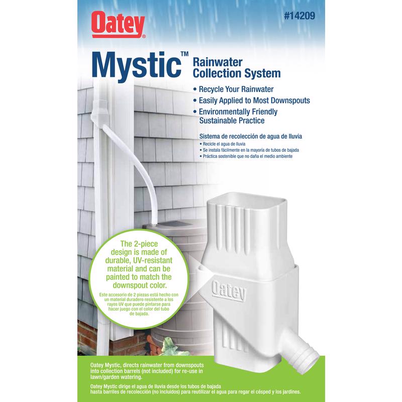 OATEY - Oatey Mystic 8 in. H X 4 in. W X 6 in. L White Plastic Rain Collection System