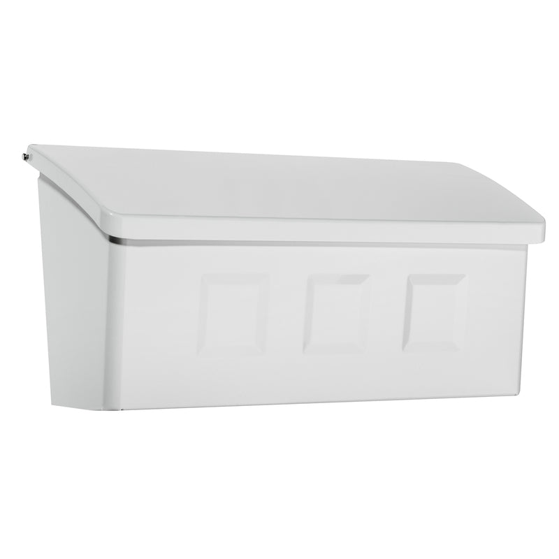 ARCHITECTURAL MAILBOXES - Architectural Mailboxes Wayland Contemporary Galvanized Steel Wall Mount White Mailbox