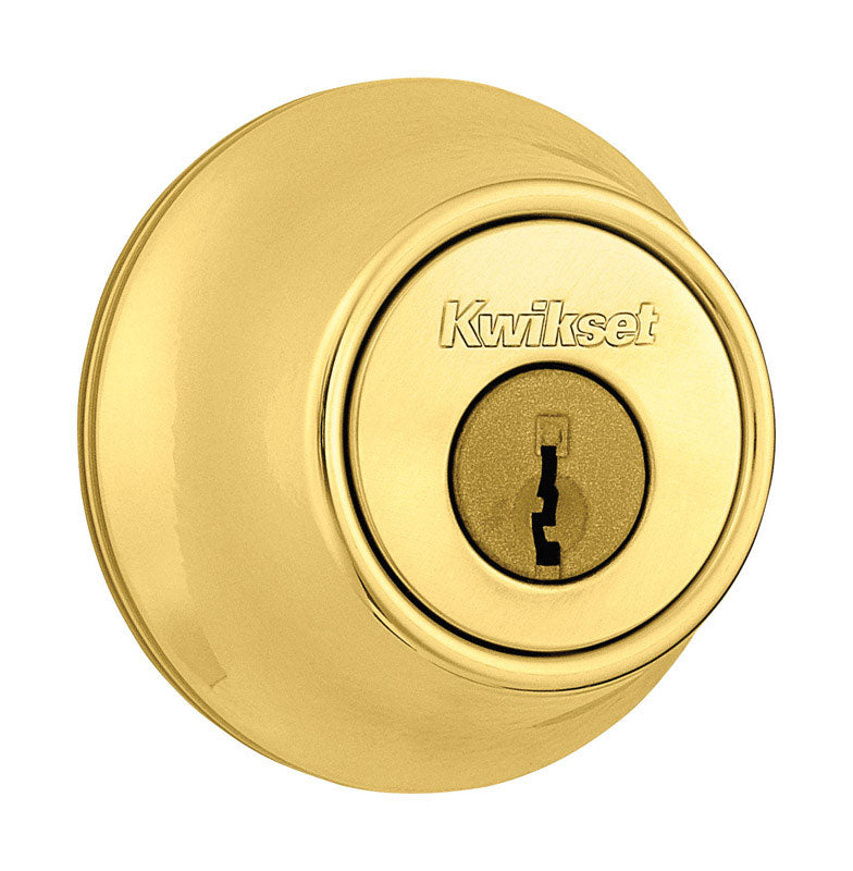 KWIKSET - Kwikset Polished Brass Metal Deadbolt - Case of 3 [96600-716]