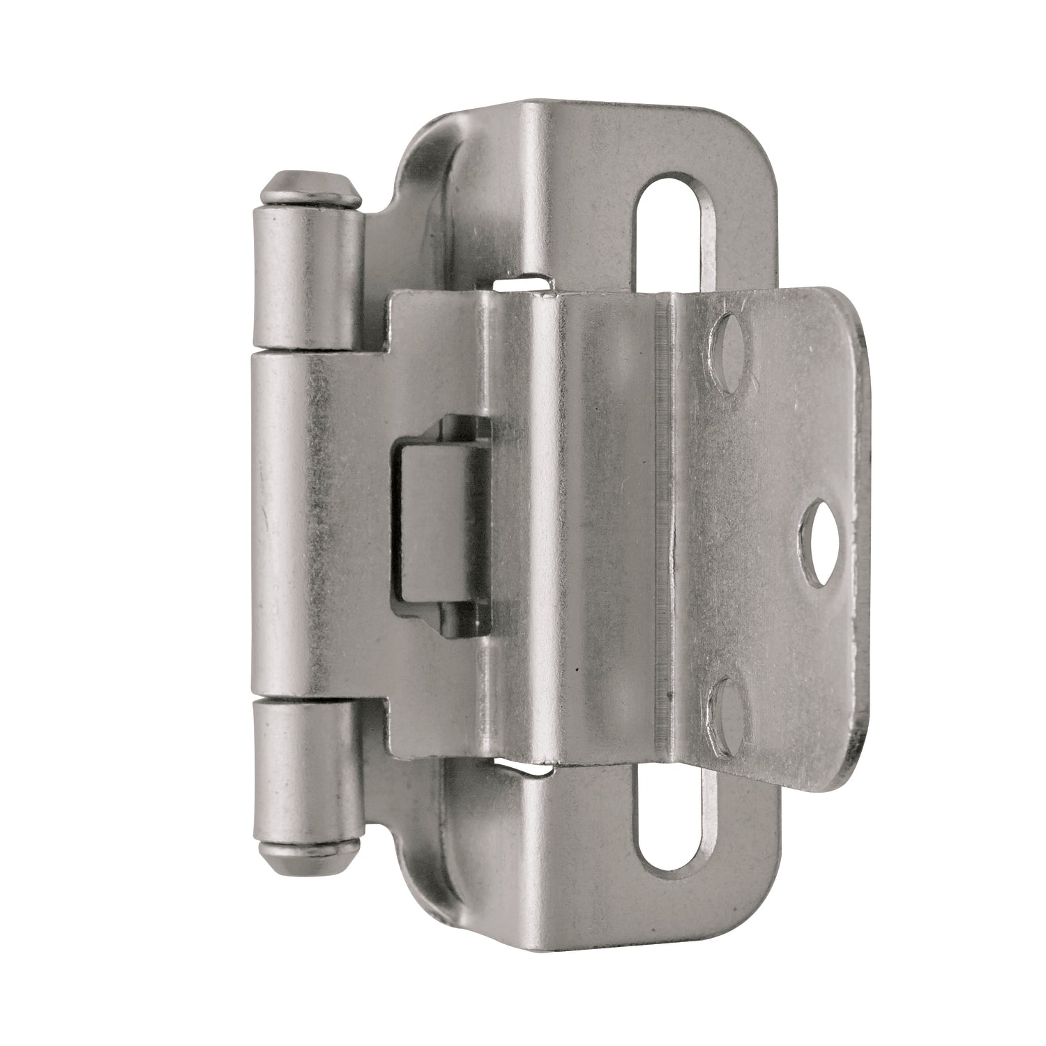 Amerock 1-13/16 in. W X 2-1/4 in. L Satin Nickel Silver Steel Self-Closing Hinge 2 pk