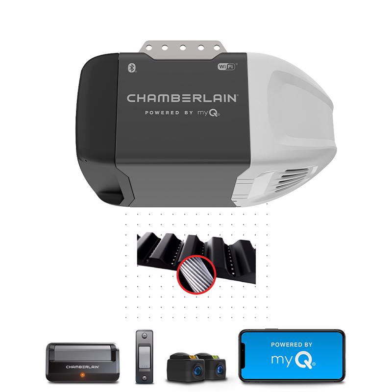 CHAMBERLAIN - Chamberlain Smart Enabled 0.5 HP Belt Drive WiFi Compatible Smart Garage Door Opener [B2202]