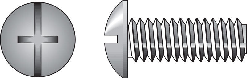 HILLMAN - Hillman No. 1/4-20 X 1/2 in. L Combination Truss Head Zinc-Plated Steel Machine Screws 100 pk