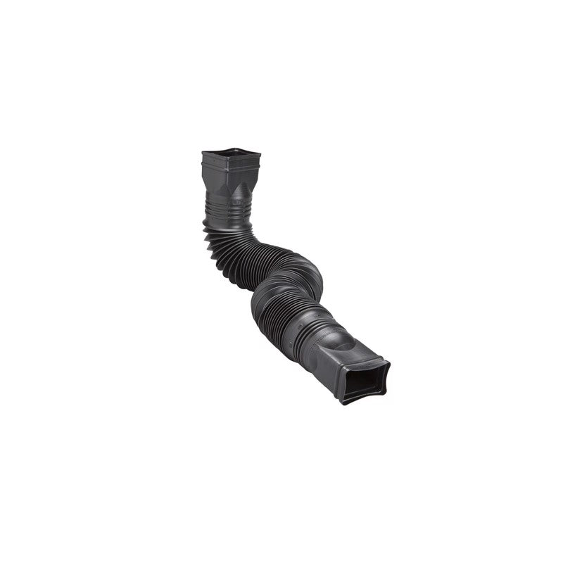 AMERIMAX - Amerimax Flex-A-Spout 4 in. H X 4 in. W X 25.5 in. L Black Vinyl K Downspout Extension