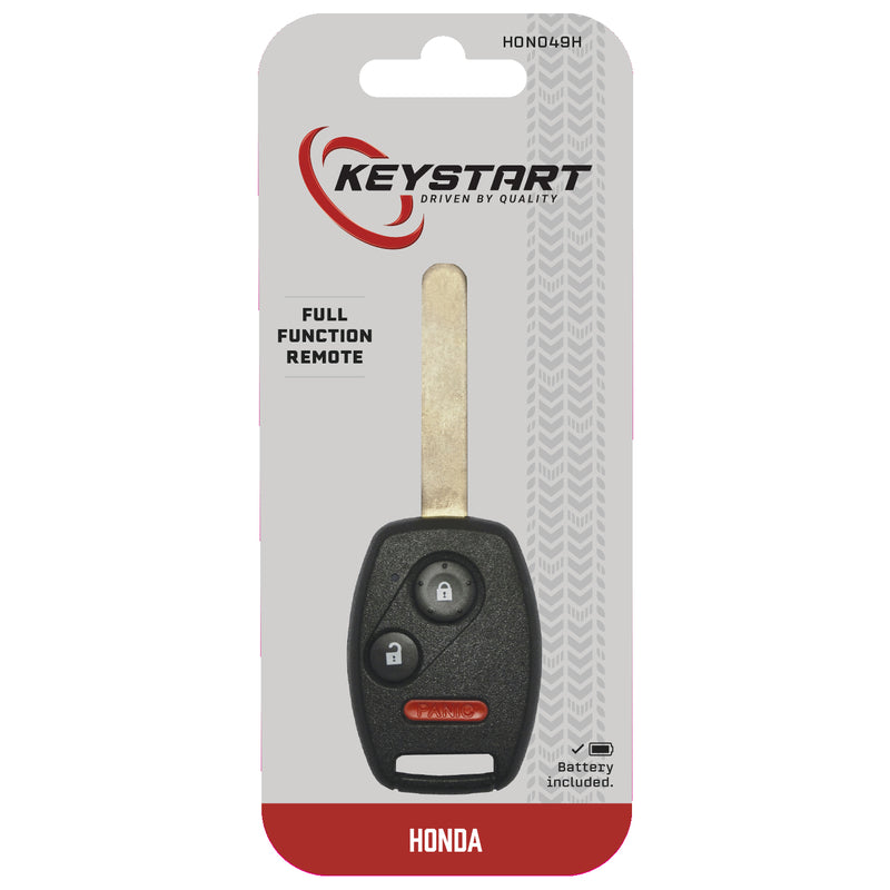 HILLMAN - KeyStart Self Programmable Remote Automotive FOB Key Blank HON049 Double For Honda