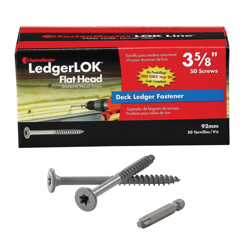 FASTENMASTER - FastenMaster LedgerLok No. 12 X 3-5/8 in. L Star Epoxy Wood Screws 50 pk - Case of 6