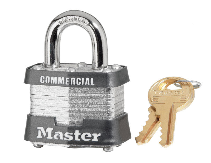 MASTERLOCK - Master Lock 1-5/16 in. H X 1-9/16 in. W X 1-1/2 in. L Steel Double Locking Padlock Keyed Alike - Case of 6 [3KA#3381]