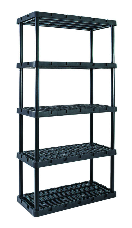 GRACIOUS LIVING - Gracious Living Knect-A-Shelf 72 in. H X 36 in. W X 18 in. D Resin Shelving Unit