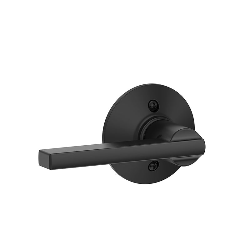 SCHLAGE - Schlage F Series Latitude Matte Black Dummy Lever 1-3/4 in.