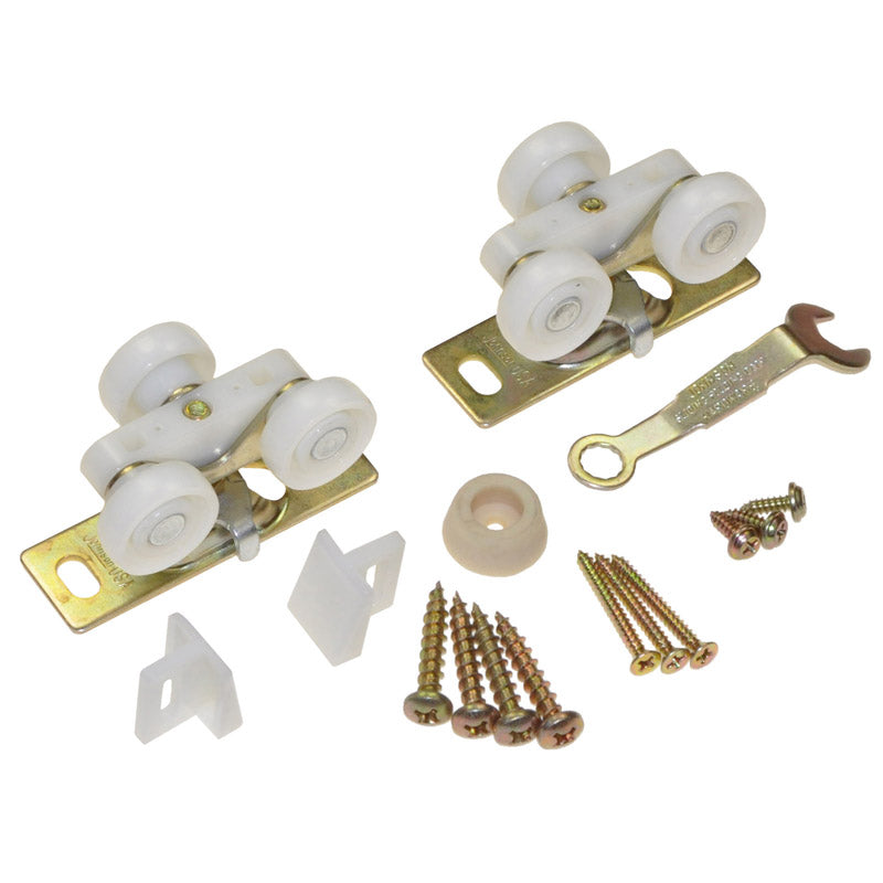 JOHNSON HARDWARE - Johnson Hardware Plastic/Steel Pocket Door Hardware 16 pc