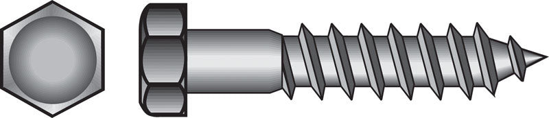 HILLMAN - Hillman 5/16 in. X 2-1/2 in. L Hex Stainless Steel Lag Screw 25 pk