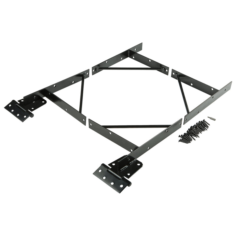 NATIONAL HARDWARE - National Hardware 3.74 in. L Black Steel Anti-Sag Gate Kit 1 pk