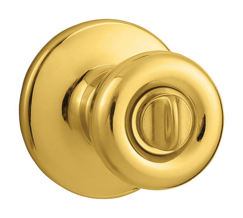 KWIKSET - Kwikset Tylo Polished Brass Privacy Lockset 1-3/4 in.