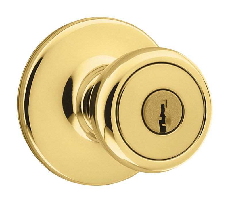 KWIKSET - Kwikset Tylo Polished Brass Entry Knobs 1-3/4 in. [94002-873]