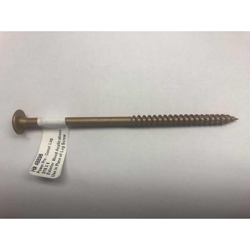 HILLMAN - Hillman Power Pro 5/16 in. X 6 in. L Star Steel Lag Screw 1 pk - Case of 40