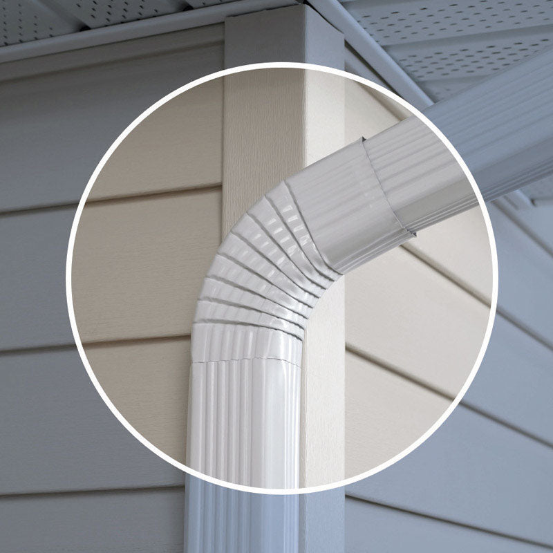 AMERIMAX - Amerimax 3 in. H X 5.25 in. W X 12 in. L White Aluminum B Gutter Elbow