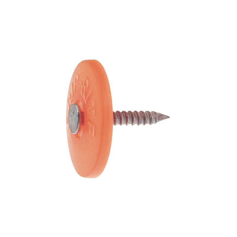 GRIP-RITE - Grip-Rite No. 12 2 in. Cap Bright Plastic/Steel Nail Full Round Head 1 lb - Case of 6