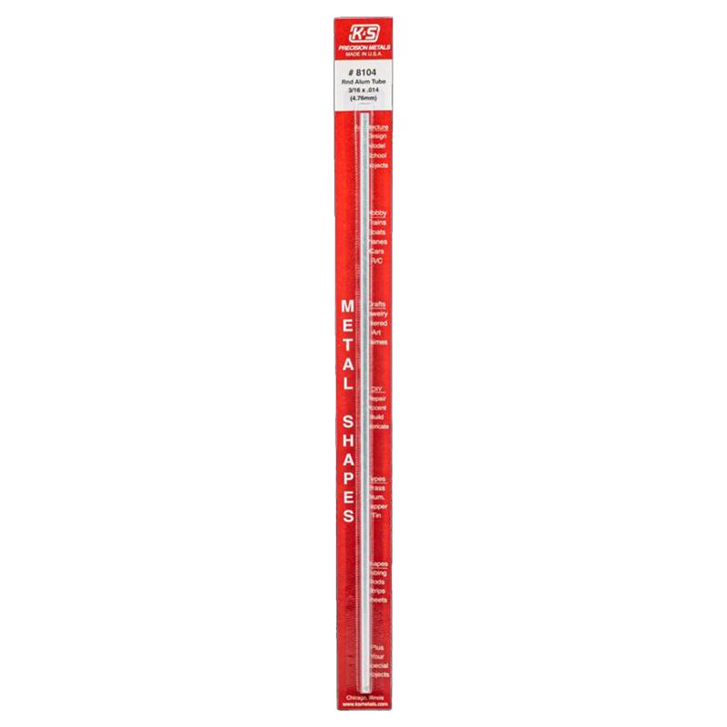 K&S - K&S 3/16 in. D X 1 ft. L Round Aluminum Tube