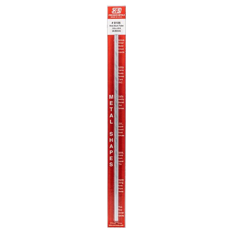 K&S - K&S 1/4 in. D X 1 ft. L Round Aluminum Tube [8106]