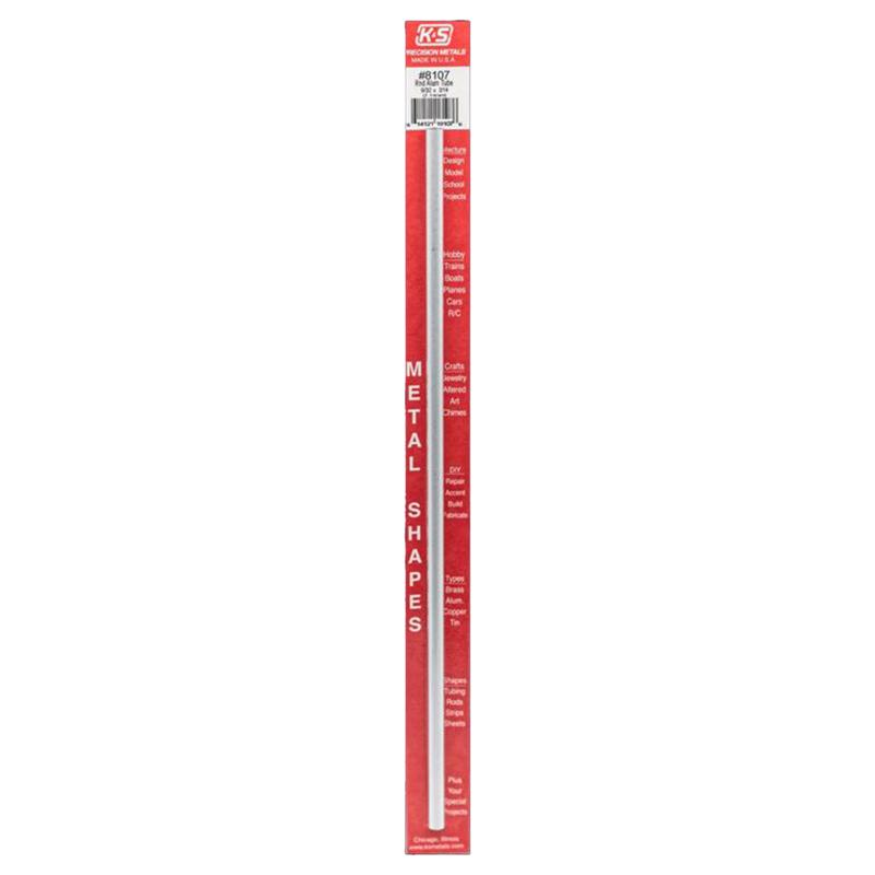 K&S - K&S 9/32 in. D X 1 ft. L Round Aluminum Tube