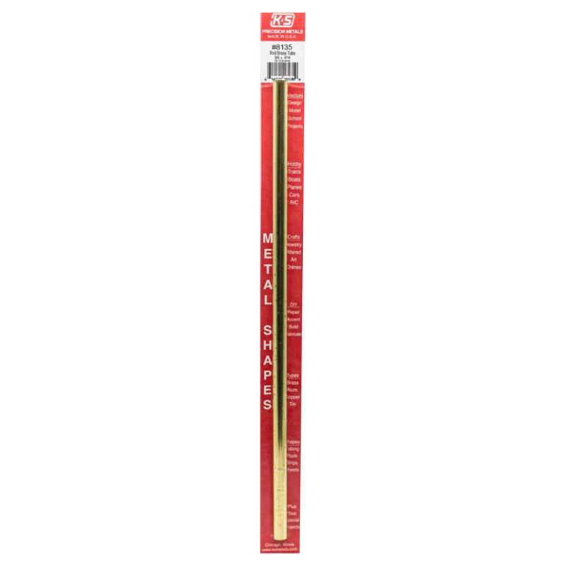 K&S - K&S 3/8 in. D X 12 in. L Round Brass Tube 1 pk