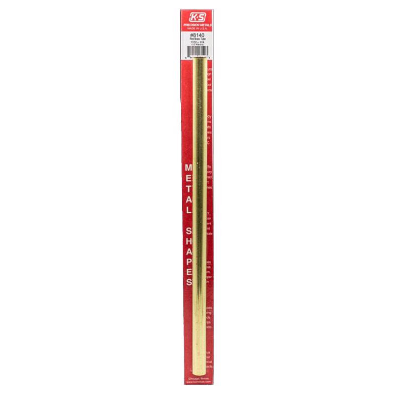 K&S - K&S 17/32 in. D X 12 in. L Round Brass Tube 1 pk