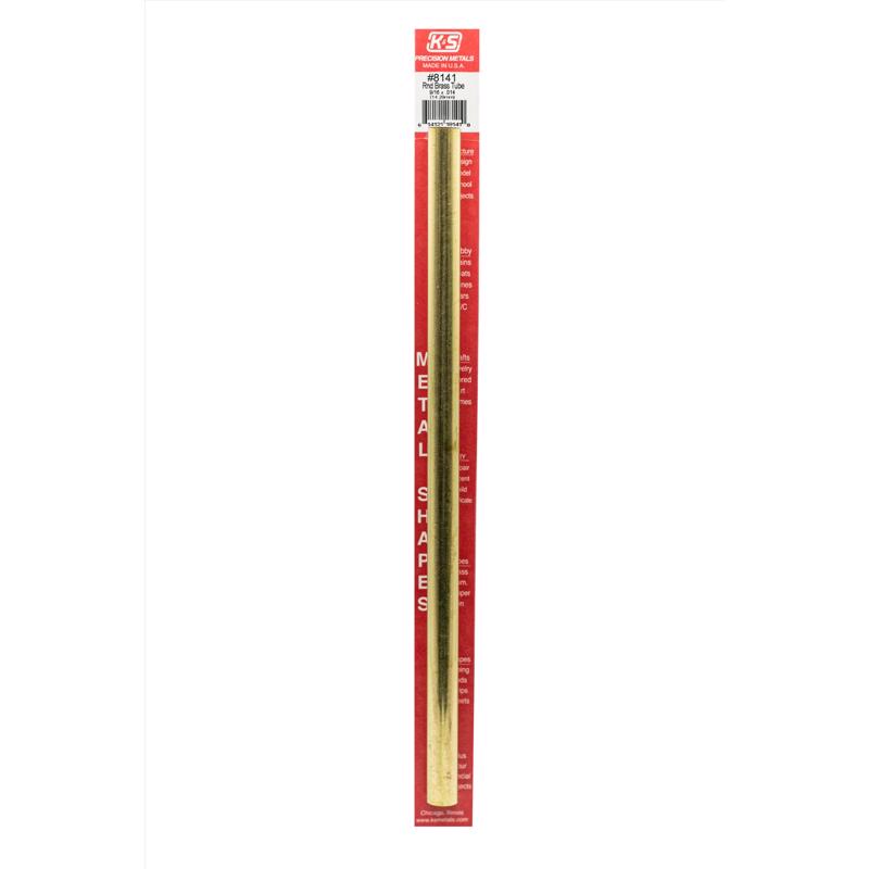 K&S - K&S 9/16 in. D X 12 in. L Round Brass Tube 1 pk