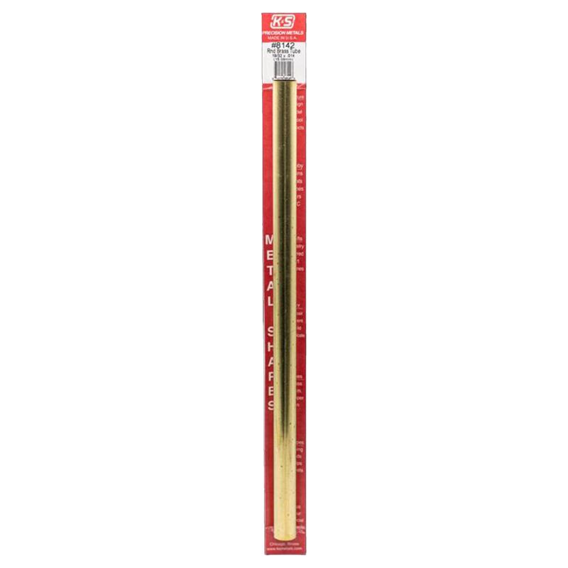 K&S - K&S 19/32 in. D X 12 in. L Round Brass Tube 1 pk