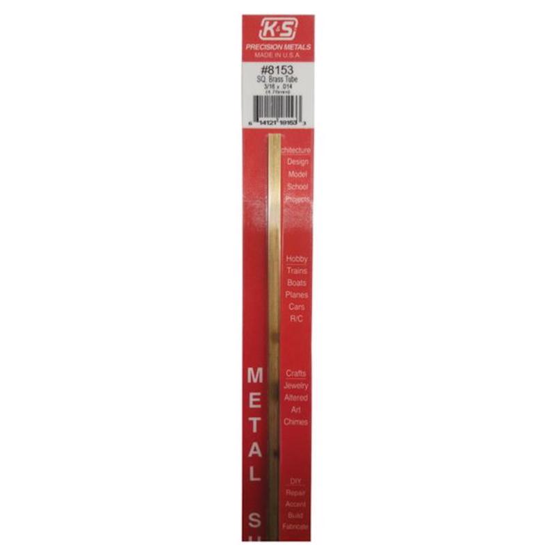 K&S - K&S 3/16 in. W X 12 in. L Square Brass Tube 1 pk