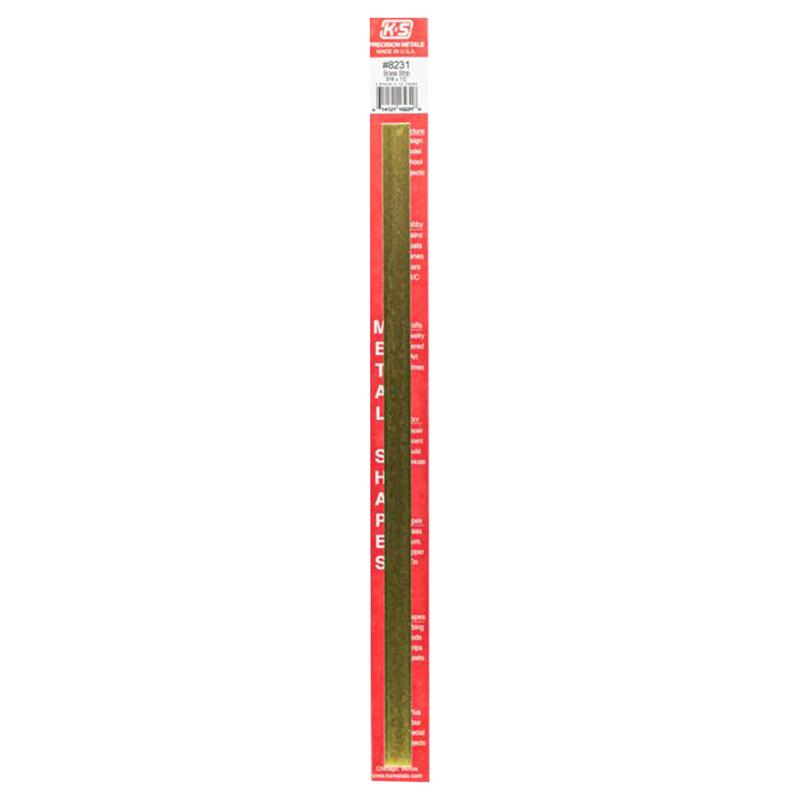 K&S - K&S 0.016 in. X 1/2 in. W X 12 in. L Mill Brass Metal Strip