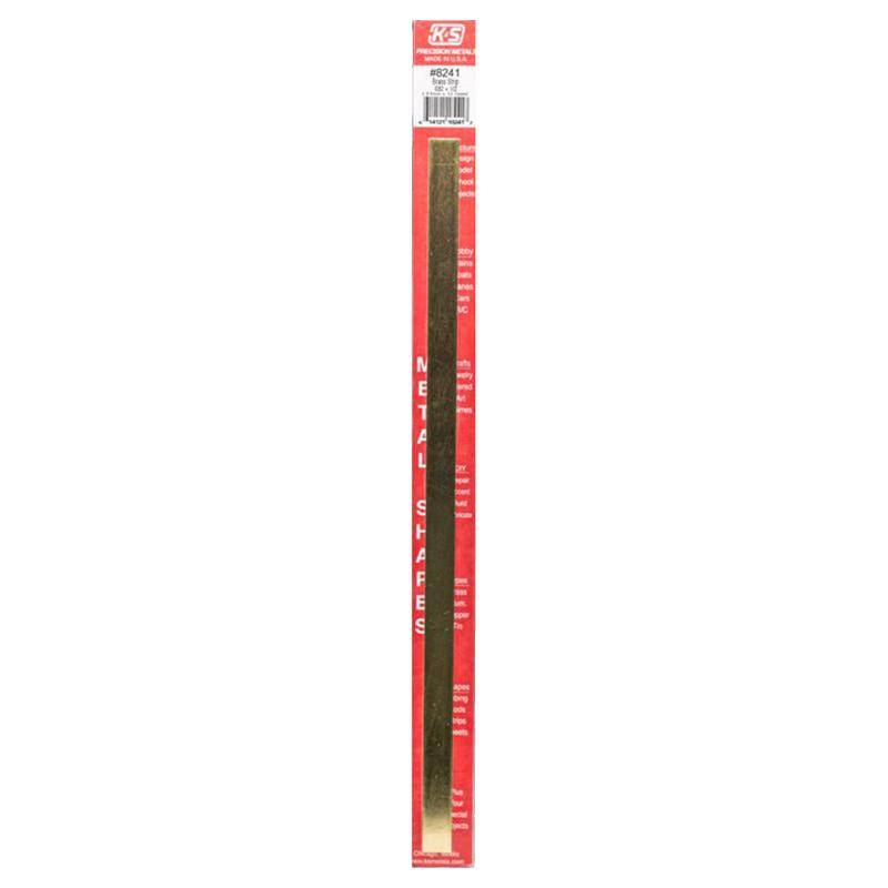 K&S - K&S 0.032 in. X 1/2 in. W X 12 in. L Mill Brass Metal Strip