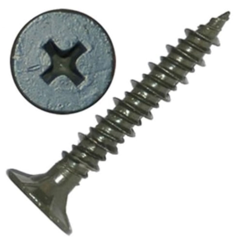 GRIP-RITE - Grip-Rite No. 8 wire X 1-1/4 in. L Phillips Wafer Head Cement Board Screws 1 lb 144 pk