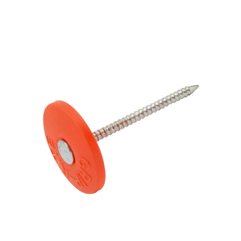 GRIP-RITE - Grip-Rite 2-1/2 in. Cap Electro-Galvanized Plastic/Steel Nail Full Round Head